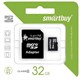 Карта памяти micro SDHC, 32 GB, SMARTBUY, 10 Мб/сек. (class 10), с адаптером, SB32GBSDCL10-01 512806