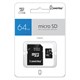 Карта памяти micro SDXC, 64 GB, SMARTBUY, 10 Мб/сек. (class 10), с адаптером, SB64GBSDCL10-01 512808