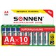 Батарейки КОМПЛЕКТ 10 шт., SONNEN Super Alkaline, АА (LR6,15А), алкалиновые, пальчиковые, в коробке, 454231 454231 - фото 335958