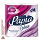 Бумага туалетная быт., спайка 4 шт., 4-слойная (4х16 м), PAPIA DELUXE, белая 112045 - фото 336064