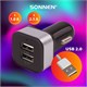Зарядное устройство автомобильное SONNEN, 2 порта USB, выходной ток 2,1 А, черное-белое, 454796 454796 Зарядное устройство автомобильное SONNEN, 2 порта USB, выходной ток 2,1 А, черное-белое, 454796 454796
