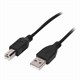 Кабель USB 2.0 AM-BM, 1,5 м, SONNEN Premium, медь, для подключения принтеров, сканеров, МФУ, плоттеров, экранированный, черный, 513128 513128