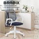 Кресло BRABIX "Fly MG-396W", с подлокотниками, пластик белый, сетка, темно-серое, 532400 532400