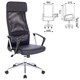Кресло офисное BRABIX "Flight R EX-541", хром, экокожа, сетка, черное, 532516 532516