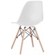 Стулья BRABIX "Eames CF-010", КОМПЛЕКТ 4 шт., пластик белый, опоры дерево/металл, 532630 532630