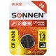 Батарейка литиевая SONNEN Lithium CR2430 "таблетка, дисковая, кнопочная" 1 шт., блистер, 455600 455600 - фото 336944