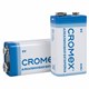 Батарейки алкалиновые КОМПЛЕКТ 4 шт., CROMEX (КРОМЕКС) Alkaline, Крона 9V (6LR61, 6LF22, 1604A), короб, 456453 456453