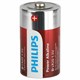 Батарейки алкалиновые КОМПЛЕКТ 2 шт., PHILIPS Power Alkaline, D (LR20, 13А), блистер 457391