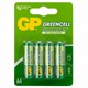 Батарейки КОМПЛЕКТ 4 шт., GP GreenCell AA (R6, 15G), солевые, пальчиковые, блистер, 15G-2CR4 457754 - фото 338005