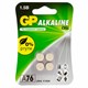 Батарейки КОМПЛЕКТ 4 шт., GP Alkaline, A76 (G13, LR44), алкалиновая, блистер, A76-С10 457765 - фото 338115