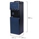 Кулер для воды SONNEN FSE-03RTi, напольный, НАГРЕВ/ОХЛАЖДЕНИЕ ЭЛЕКТРОННОЕ, шкафчик, 3 крана, титановый синий, 455746 455746