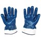 Перчатки хлопковые SCAFFA NBR4530, маслобензостойкие, облив нитрил, крага, размер 10, XL (очень большой), синие 701660