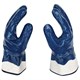 Перчатки хлопковые SCAFFA NBR4530, маслобензостойкие, облив нитрил, крага, размер 11, XXL (экстра большой), синие 701662