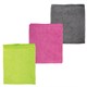 Салфетки из МИКРОФИБРЫ универсальные, 30х30 см, КОМПЛЕКТ 3 шт., ассорти (розовый, зеленый, серый), 180 г/м2, LAIMA, 700054 700054
