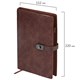 Ежедневник недатированный А5 152х220 мм BRAUBERG "Sirius", под кожу, застежка 160 л., коричневый, 116211 116211