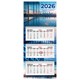 Календарь квартальный 2026 г., 3 блока, 3 гребня, бегунок, офсет, BRAUBERG EXTRA MINI, "Офис", 116782 116782 - фото 341498