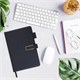 Ежедневник недатированный, А5, 143х210 мм, BRAUBERG "Dainty", под кожу, магнитная застежка, 160 л., черный, 117141 117141