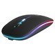 Мышь беспроводная DEFENDER Coda MB-261, 2.4 ГГц+BT, радужная, 3 кнопки + 1 колесо, 300 мАч, черная, 52261 514283