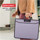 Папка-портфель пластиковая БОЛЬШОГО ФОРМАТА BRAUBERG "ПОРТФОЛИО", А3 (470х380х130 мм), 3 отделения, серая, 223080 223080