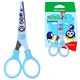 Ножницы 130 мм с цветной печатью "Пингвины", голубые, закругленные, BRAUBERG KIDS, 232271 232271