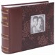 Фотоальбом BRAUBERG на 100 фотографий 10х15 см, обложка под кожу, бумажные страницы, бокс, коричневый, 390693 390693