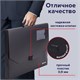 Папка-портфель пластиковая БОЛЬШОГО ФОРМАТА BRAUBERG "ПОРТФОЛИО", А3 (445х310х30 мм), черная, РОССИЯ, 226023 226023
