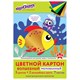 Картон цветной А4 МЕЛОВАННЫЙ (глянцевый) ВОЛШЕБНЫЙ, 7 листов, 7 цветов, в папке, ЮНЛАНДИЯ, 200х290 мм, "Рыбка", 111315 111315 - фото 344681