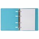 Тетрадь на кольцах А5 (180х220 мм), 120 листов, под кожу, клетка, BRAUBERG "Fusion", коричневый/голубой, 129995 129995