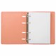 Тетрадь на кольцах А5 (180х220 мм), 120 листов, под кожу, клетка, BRAUBERG "Joy", розовый/светло-розовый, 129990 129990
