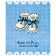 Фотоальбом BRAUBERG "Baby shoes" на 200 фото 10х15 см, твердая обложка, термосклейка, голубой, 39114 391147