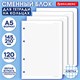 Сменный блок для тетради на кольцах А5 120 л., BRAUBERG, ПОВЫШЕННОЙ ПЛОТНОСТИ, белый, 403638 403638