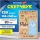 Скетчбук, крафт-бумага 80 г/м2, 165х240 мм, 120 л., гребень, твердая обложка, BRAUBERG ART DEBUT, 112999 112999