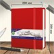 Скетчбук, слоновая кость 140 г/м2 200х200 мм, 80 л., КОЖЗАМ, резинка, BRAUBERG ART CLASSIC, красный, 113195 113195