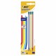 Карандаши чернографитные BIC Evolution "Stripes", НАБОР 3 шт., HB, с ластиком, блистер, 8902781 181955 - фото 349763