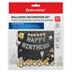 Шары воздушные НАБОР ДЛЯ ДЕКОРА "Happy Birthday", 52 шара, серебро/золото/черный, BRAUBERG, 591898 591898