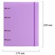 Тетрадь на кольцах А5 175х220 мм, 120 л., пластик, с резинкой, BRAUBERG, Сиреневый, 404620 404620