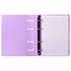 Тетрадь на кольцах А5 175х220 мм, 120 л., пластик, с резинкой, BRAUBERG, Сиреневый, 404620 404620