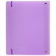 Тетрадь на кольцах А5 175х220 мм, 120 л., пластик, с резинкой, BRAUBERG, Сиреневый, 404620 404620