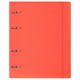 Тетрадь на кольцах А5 175х220 мм, 120 л., пластик, с резинкой, BRAUBERG, Коралловый, 404621 404621