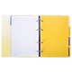 Тетрадь на кольцах А5 175х220 мм, 120 л., пластик, с разделителями, BRAUBERG, Желтый, 404628 404628