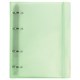 Тетрадь на кольцах А5 175х220 мм, 120 л., пластик с блестками, с резинкой и разделителями, BRAUBERG, Зеленый, 404632 404632