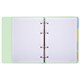 Тетрадь на кольцах А5 175х220 мм, 120 л., пластик с блестками, с резинкой и разделителями, BRAUBERG, Зеленый, 404632 404632