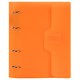 Тетрадь на кольцах А5 175х220 мм, 120 л., пластик, на липучке, с разделителями, BRAUBERG, Оранжевый, 404636 404636