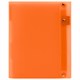 Тетрадь на кольцах А5 175х220 мм, 120 л., пластик, на липучке, с разделителями, BRAUBERG, Оранжевый, 404636 404636