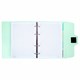 Тетрадь на кольцах А5 175х220 мм, 120 л., пластик, на липучке, с разделителями, BRAUBERG, Мятный, 404638 404638