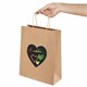 Пакет подарочный КОМПЛЕКТ 7 шт., 26x13x32 см, скретч-слой + стилус, "Heart on Kraft", ЗОЛОТАЯ СКАЗКА, 591971 591971