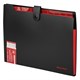 Папка-органайзер на кнопке 12 отделений, BRAUBERG "Extra", А4, черная с красным, 271934 271934