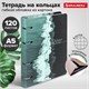 Тетрадь на кольцах А5 160х212 мм, 120 листов, картон, матовая ламинация, клетка, BRAUBERG, "Relax", 404725 404725
