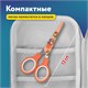 Ножницы 130 мм оранжевые, с цветной печатью "Котики", закругленные, BRAUBERG KIDS, 238351 238351