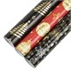 Бумага упаковочная новогодняя НАБОР 3 шт. "Black&Gold", С ЭФФЕКТАМИ, 70х100 см, ЗОЛОТАЯ СКАЗКА, 592190 592190